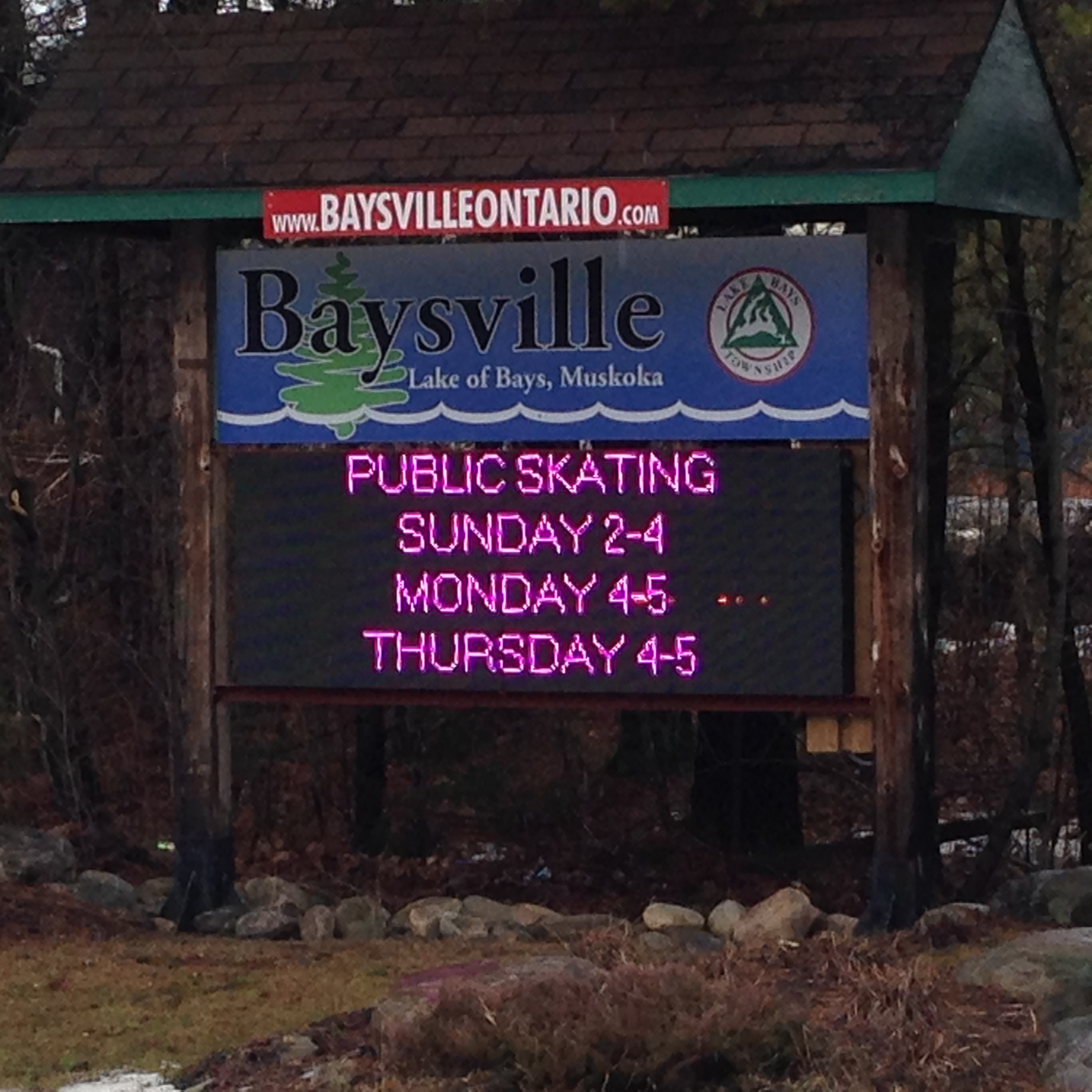 Baysville LED sign