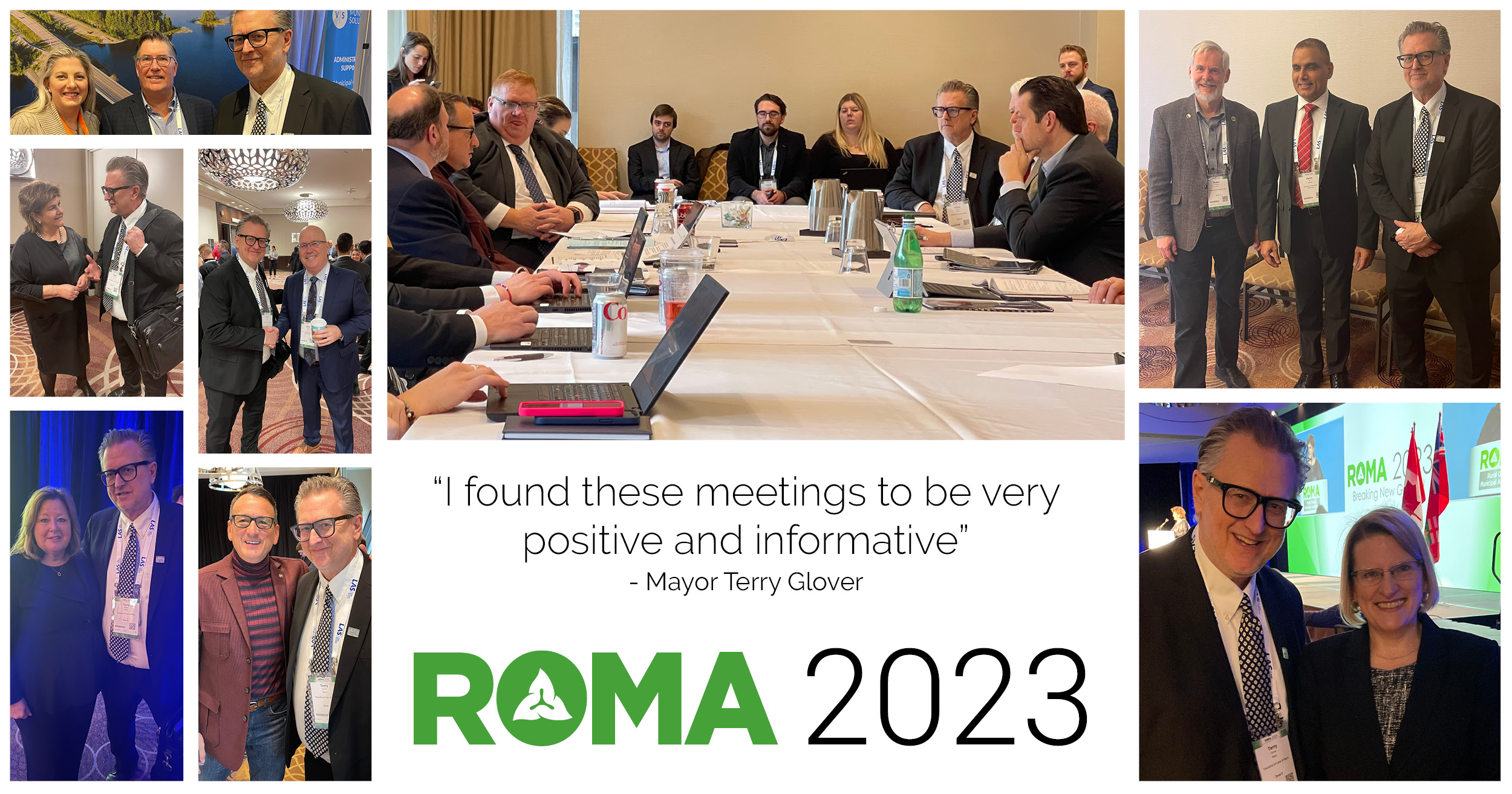 ROMA 2023 Image with Terry Glover quote that says he found these meetings to be very positive and informative