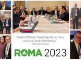 ROMA 2023 Image with Terry Glover quote that says he found these meetings to be very positive and informative