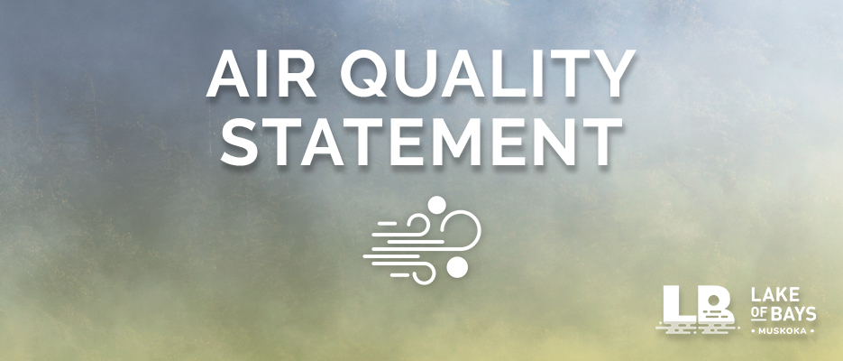 A graphic overlayed on top of a photo of smoke with text that says "Special Air Quality Statement"