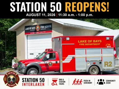 Station 50 reopening graphic for August 11