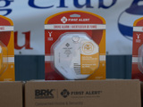 Three boxes of brand-new, unopened First Alert hardwired smoke alarms model SA520CNA