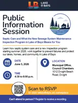 Poster of Public Information Session on Septic Program