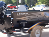 A picture of the Township's new aluminum Legend F19 PRO Tiller boat