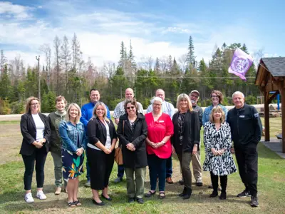 Council, Staff and members of Hospice Huntsville raise flag for Palliative Care Week