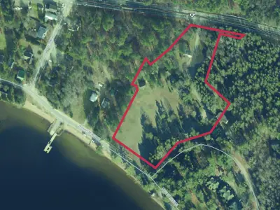 Aerial image of purchased land