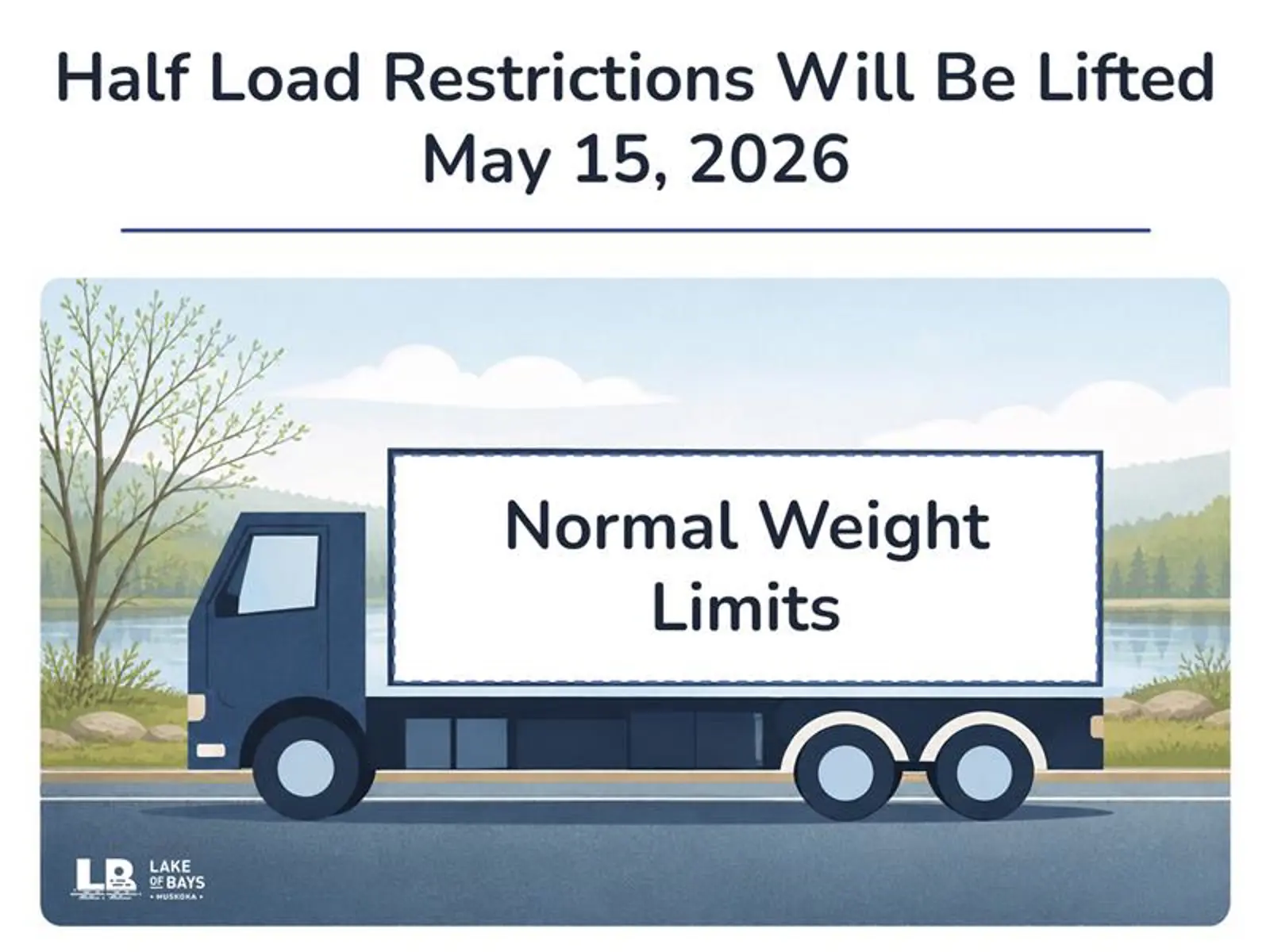 Media Release: Half Load Restrictions to Be Lifted on May 15 | Township ...