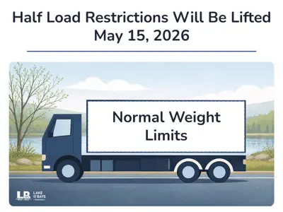 May Be Loading Media Release: Half Load Restrictions to Be Lifted on May 15 | Township ...