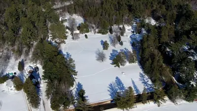 Aerial view of the Logging Chain Park property