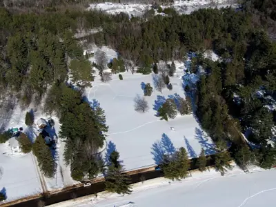 Aerial view of the Logging Chain Park property